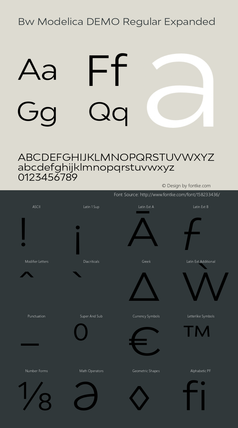 Bw Modelica DEMO Regular Expanded Version 2.000;PS 002.000;hotconv 1.0.88;makeotf.lib2.5.64775 Font Sample