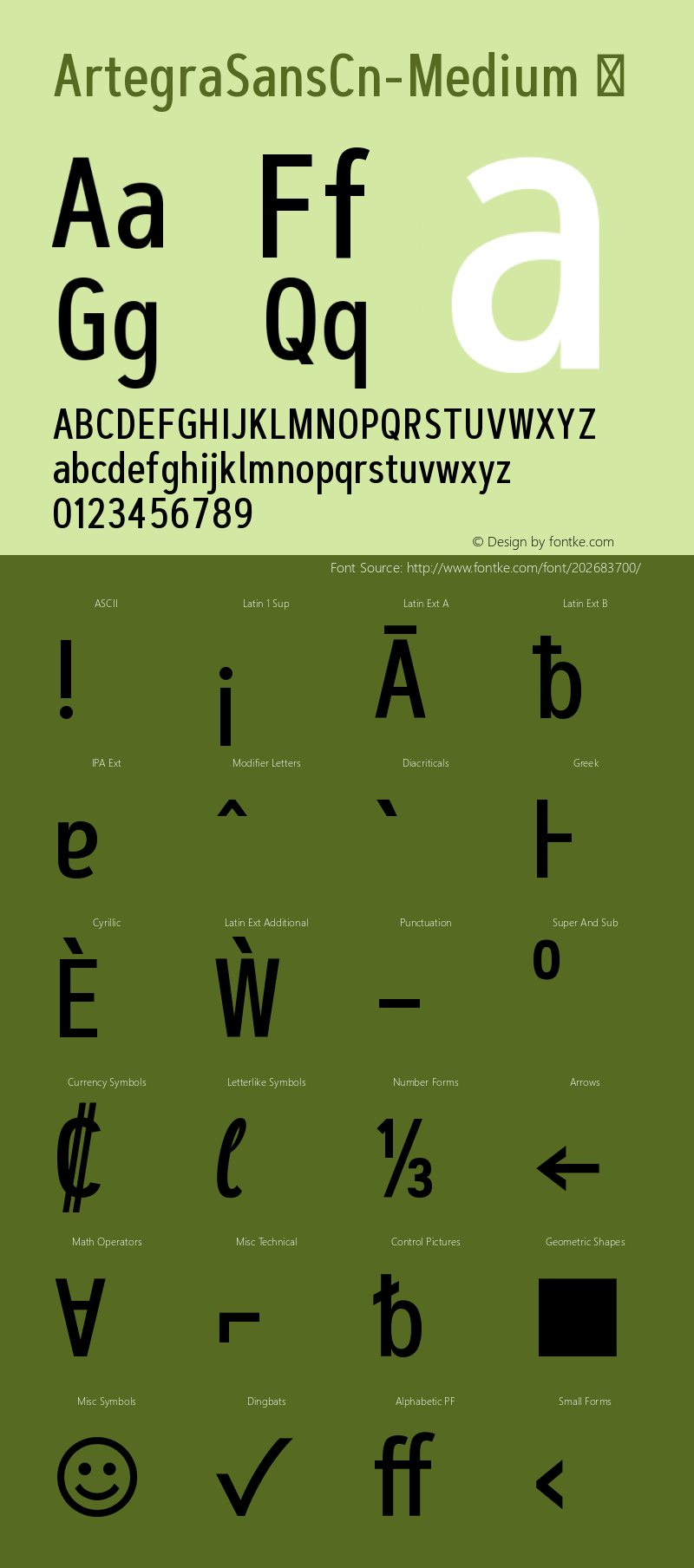 ☞ArtegraSansCn-Medium Version 1.007; ttfautohint (v1.5);com.myfonts.easy.artegra.artegra-sans.cond-medium.wfkit2.version.5wDw图片样张