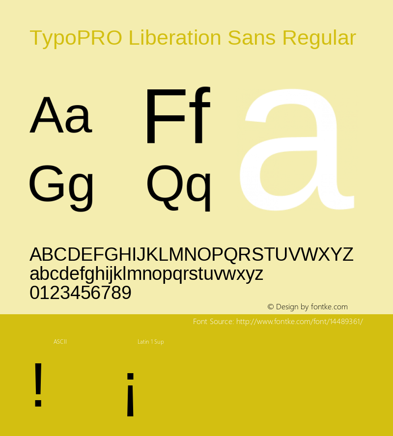 TypoPRO Liberation Sans Regular Version 2.00.1 Font Sample