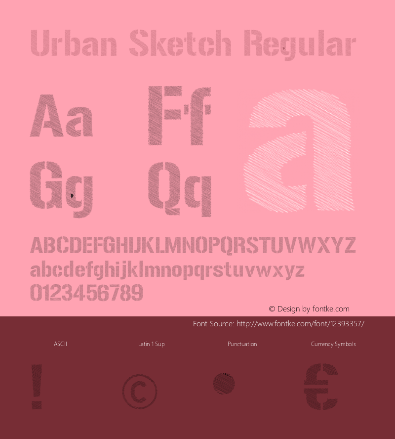 Urban Sketch Regular Version 1.000 Font Sample