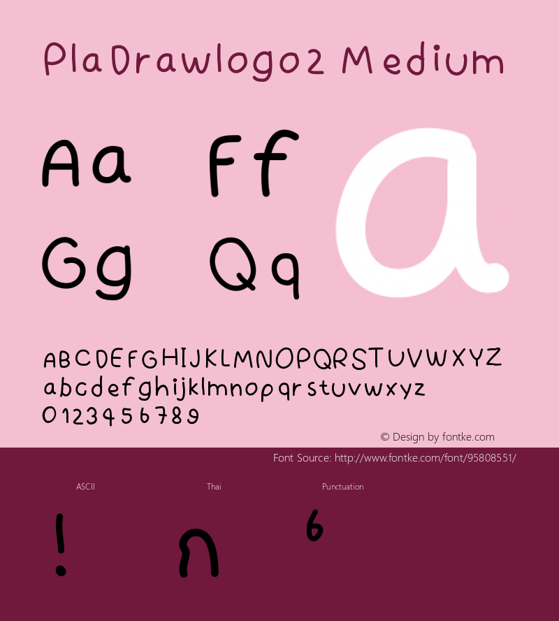 PlaDrawlogo2 Version 001.000 Font Sample