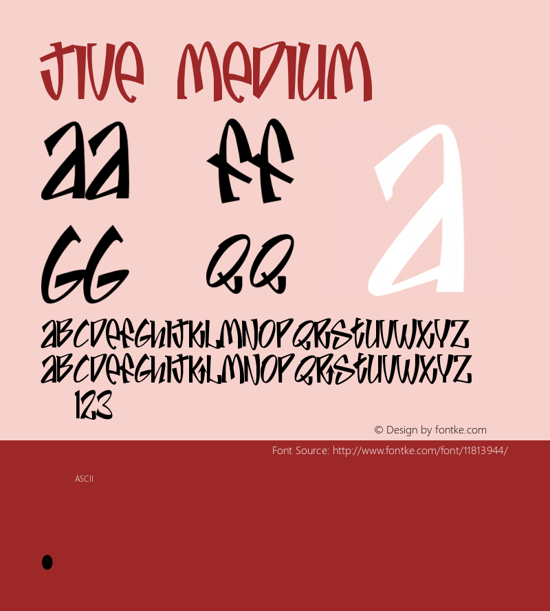 Jive Medium Version 001.000 Font Sample