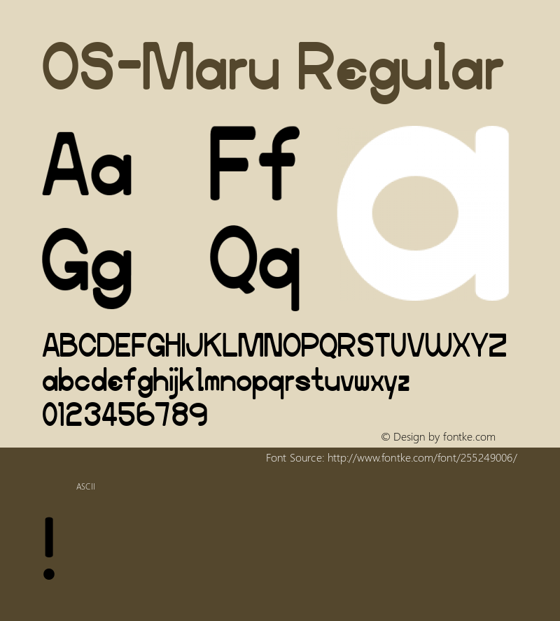 OS-Maru Regular Version 1.000图片样张