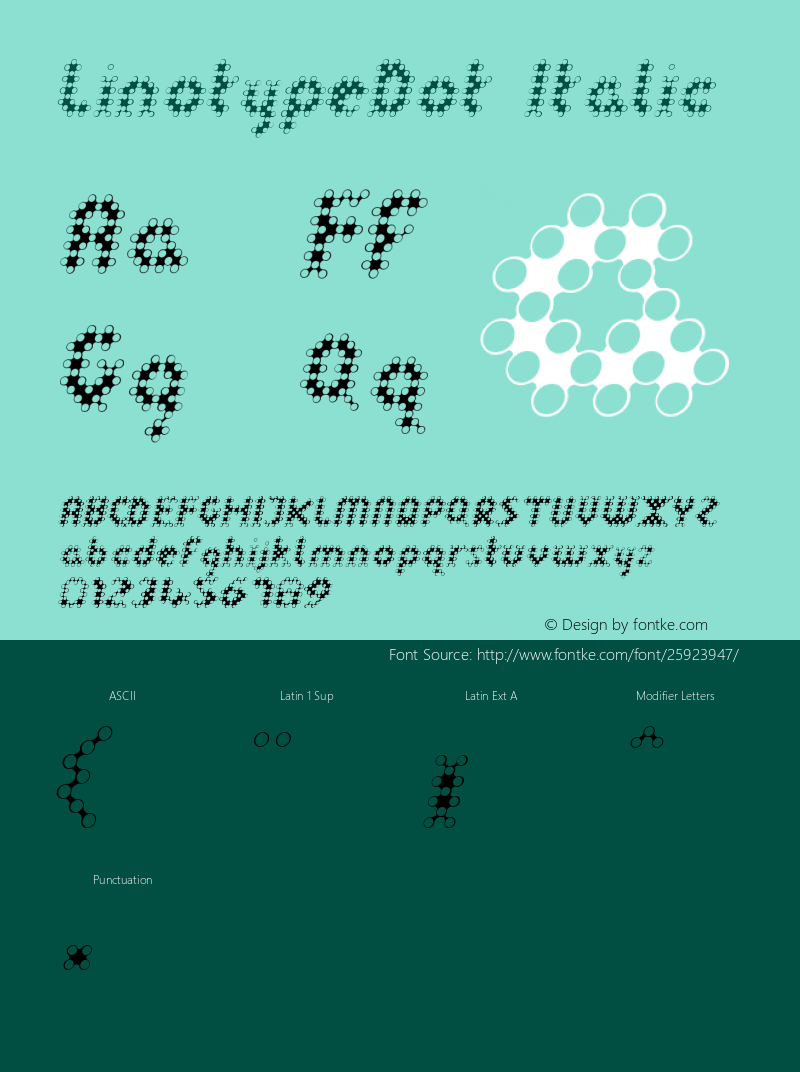 LinotypeDot-Italic Version 001.000 Font Sample