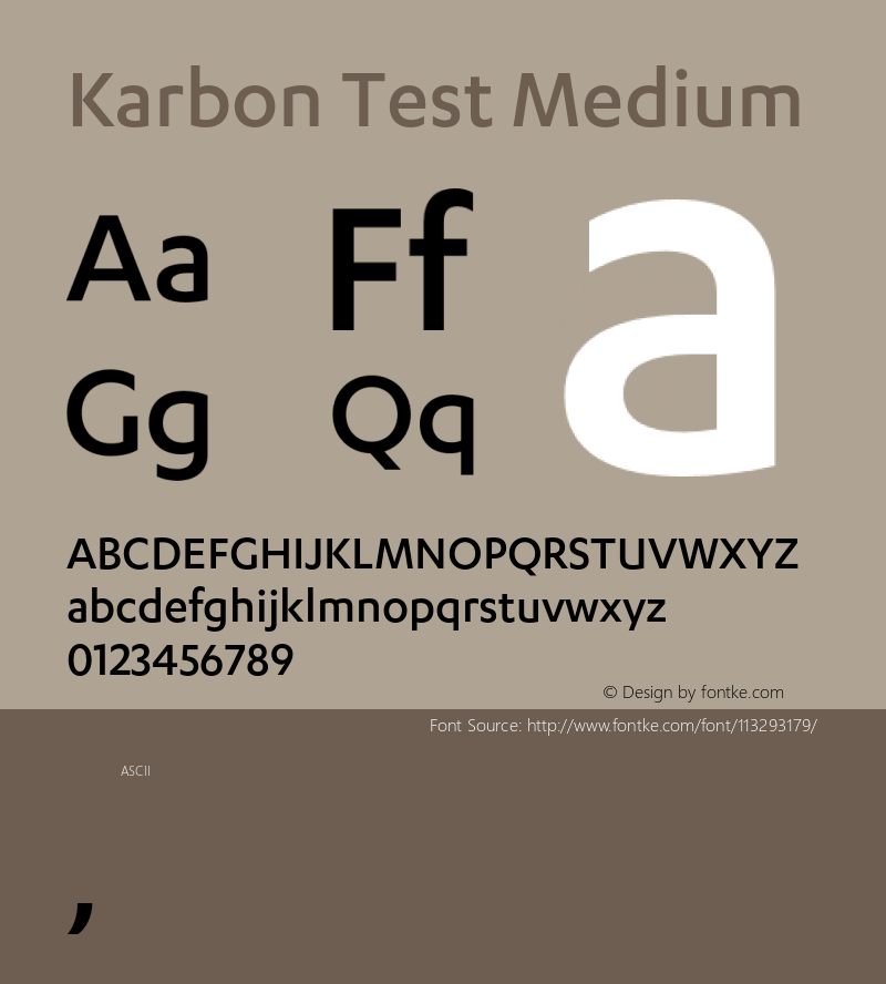 Karbon-MediumTest Version 1.005;PS 001.001;hotconv 16.6.54;makeotf.lib2.5.65590;0 Font Sample