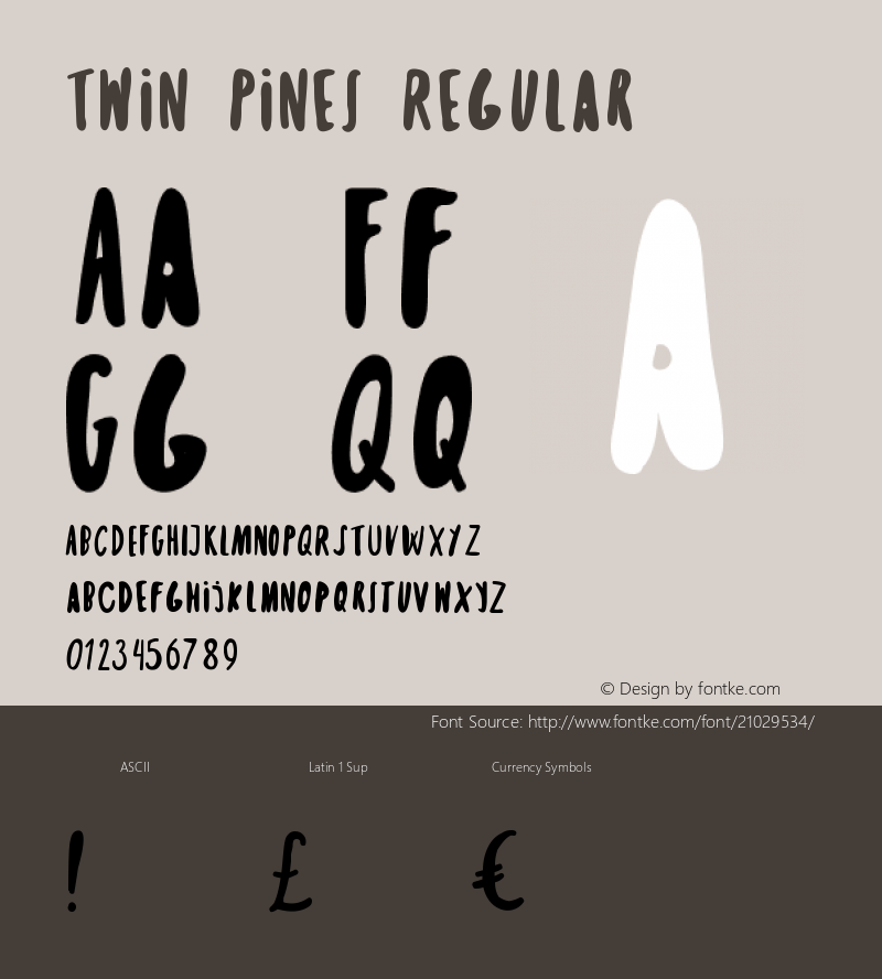Twin Pines Version 1.000;PS 001.000;hotconv 1.0.70;makeotf.lib2.5.58329 Font Sample