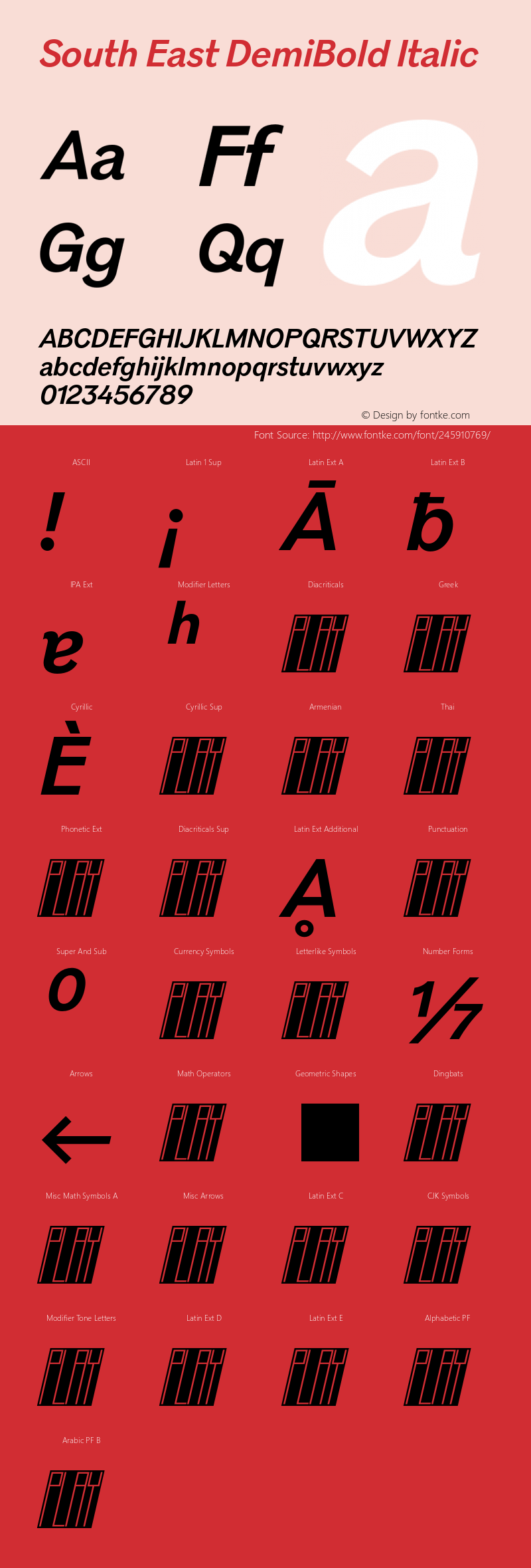 South East DemiBold Italic Version 1.000;Glyphs 3.1.2 (3151)图片样张