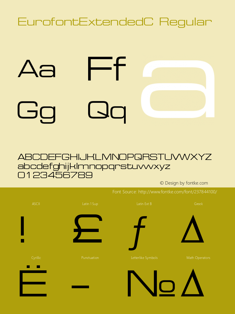 EurofontExtendedC 001.000图片样张