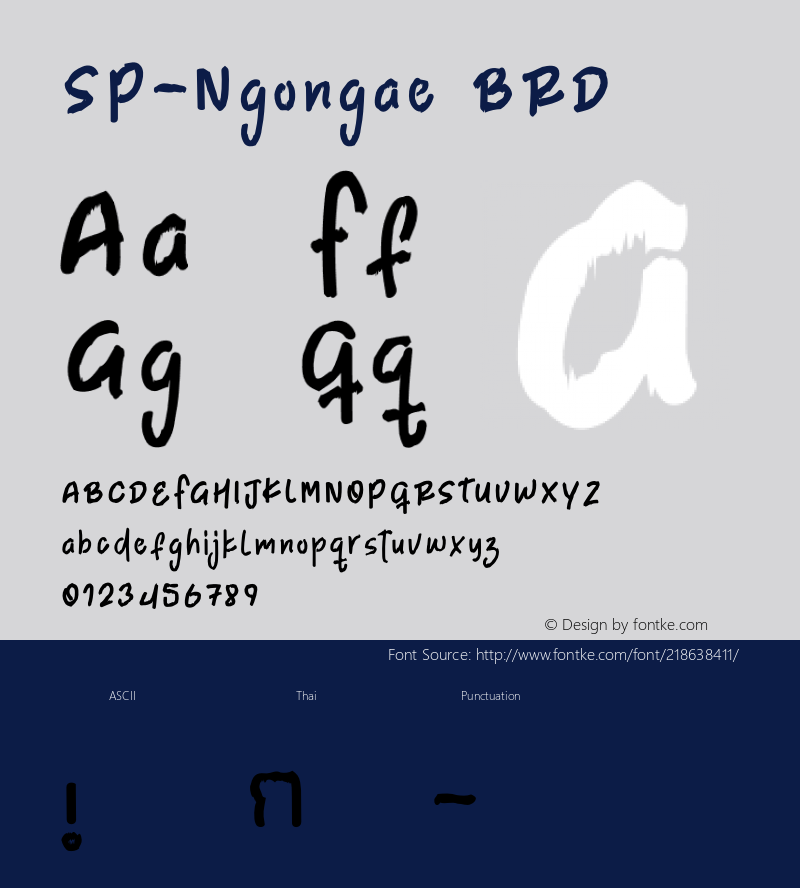 SP-Ngongae BRD Version 1.000;October 29, 2021;FontCreator 14.0.0.2793 64-bit图片样张