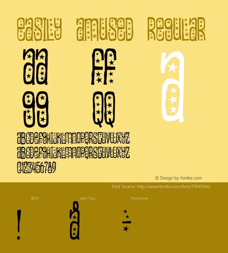 Easily amused Regular 2 Font Sample