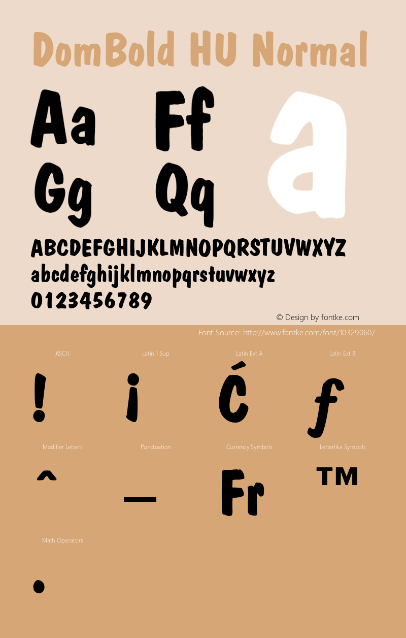 DomBold HU Normal 1.000 Font Sample