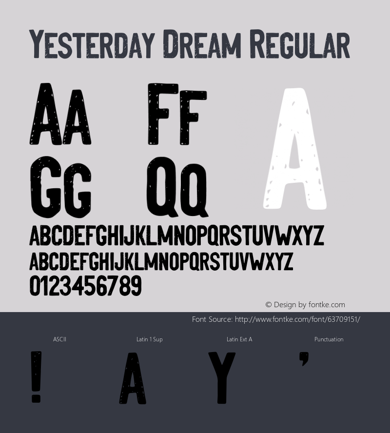 Yesterday Dream Version 1.003;Fontself Maker 3.5.1 Font Sample