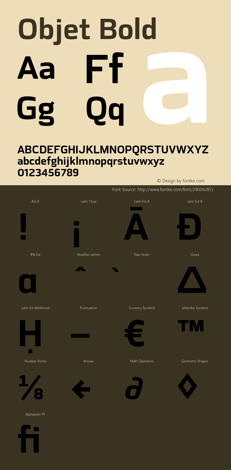 Objet-Bold Version 1.001;PS 001.001;hotconv 1.0.88;makeotf.lib2.5.64775 Font Sample