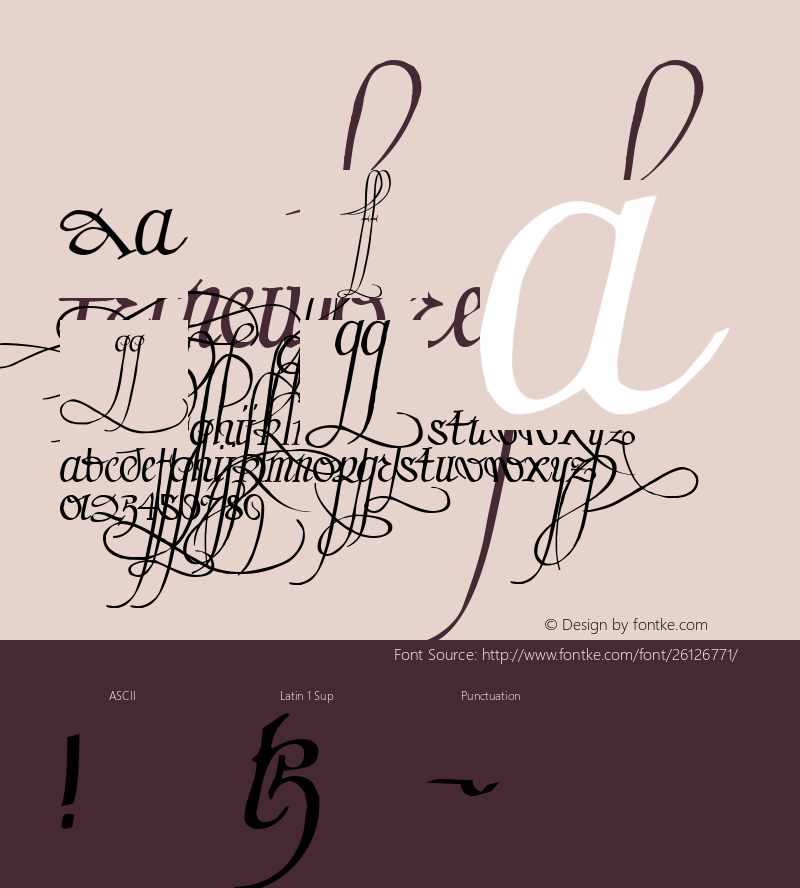 Trinculo Macromedia Fontographer 4.1.4 11/27/01 Font Sample