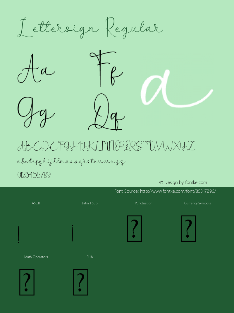 Lettersign Version 1.00;November 13, 2020;FontCreator 13.0.0.2683 64-bit Font Sample