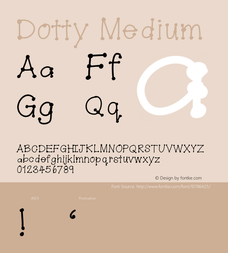 Dotty Medium Version 001.000 Font Sample