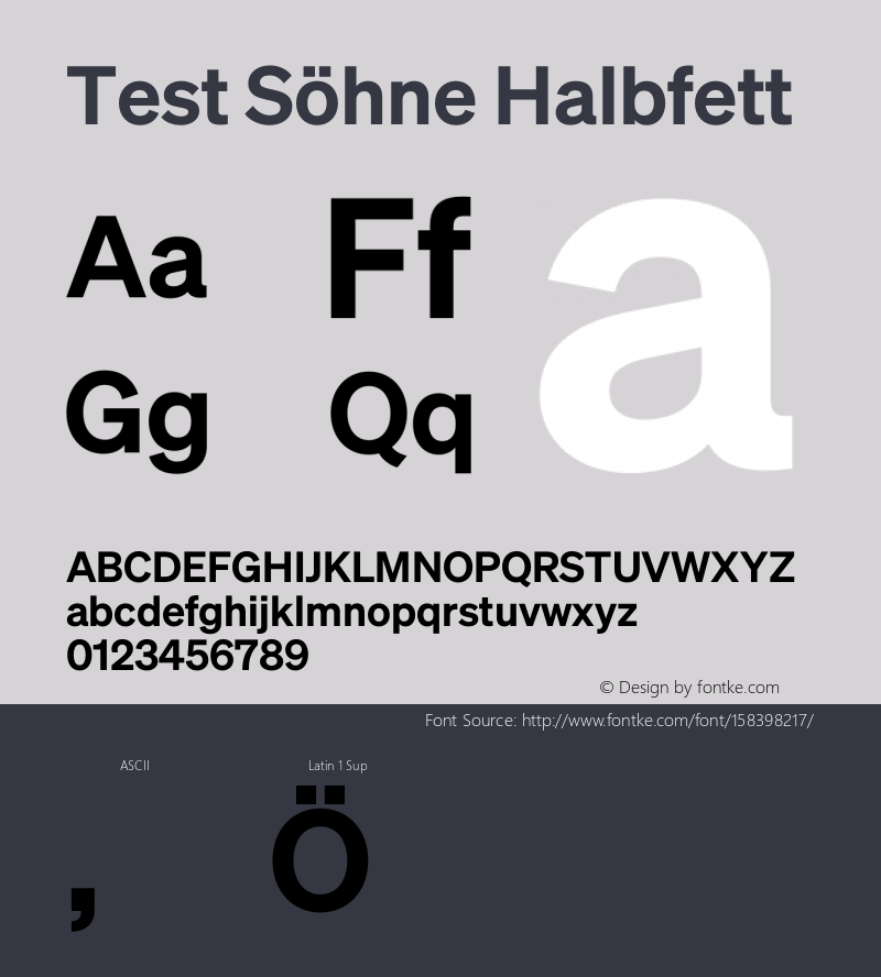 Test Söhne Halbfett Version 1.108;hotconv 1.0.116;makeotfexe 2.5.65601 Font Sample