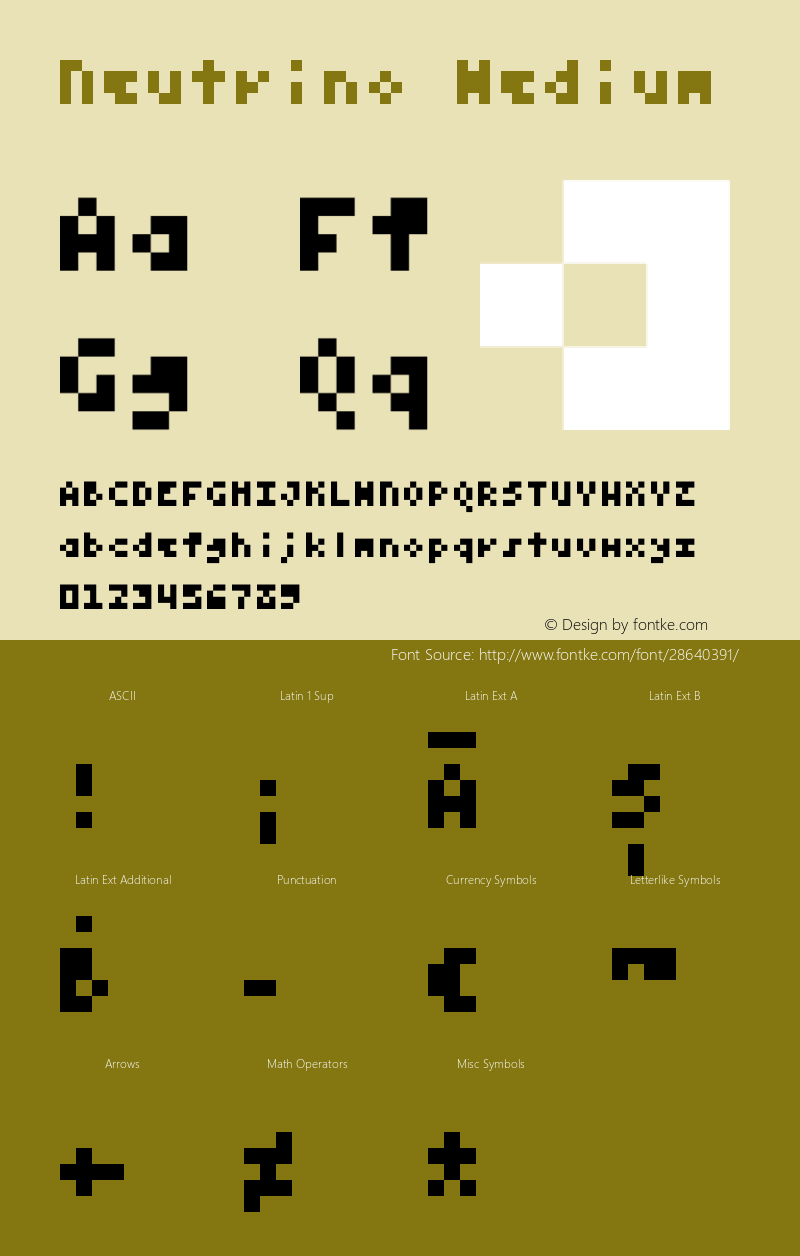 Neutrino Version 001.000 Font Sample