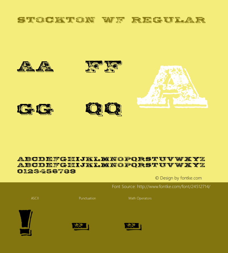 StocktonWF Version 001.001 Font Sample