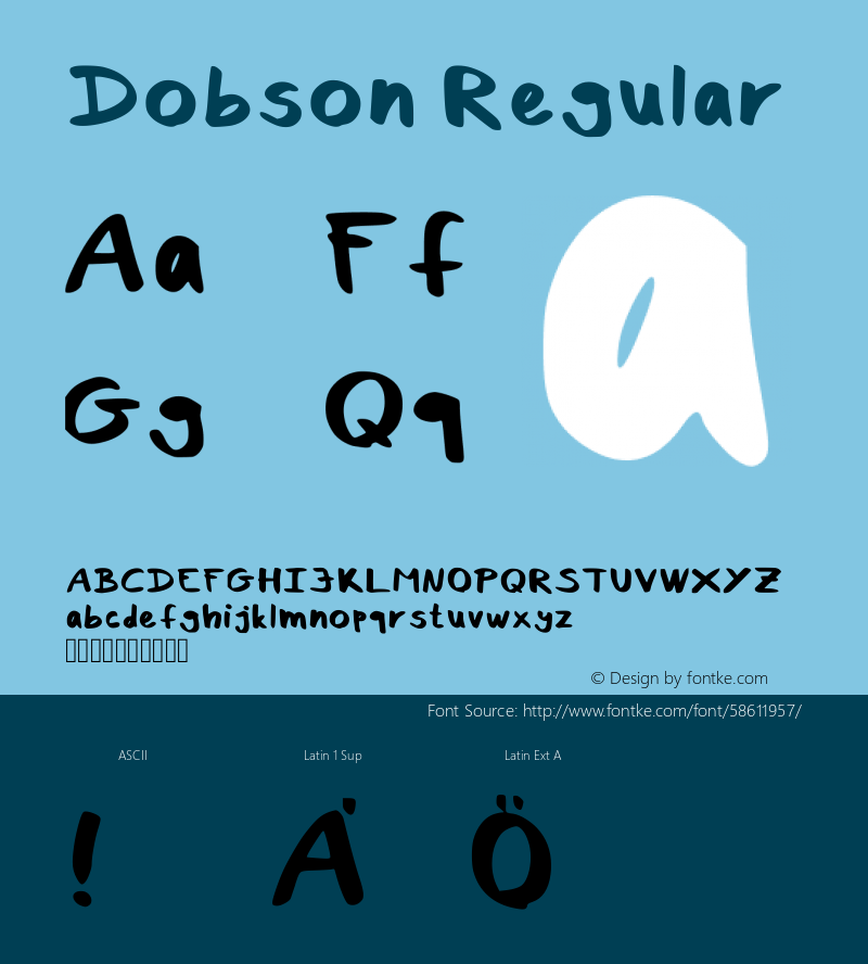 Dobson Regular Version 001.003 Font Sample