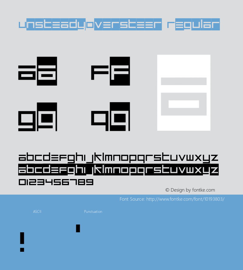 UnsteadyOversteer Regular 001.000 Font Sample