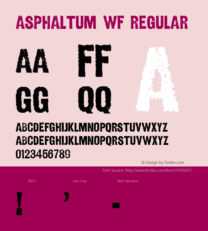Asphaltum WF Version 2.000 Font Sample