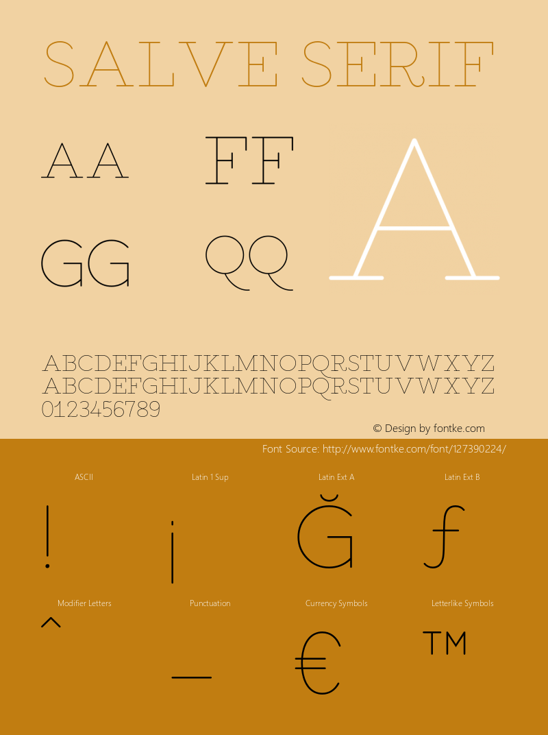 Salve-Serif Version 1.000 Font Sample