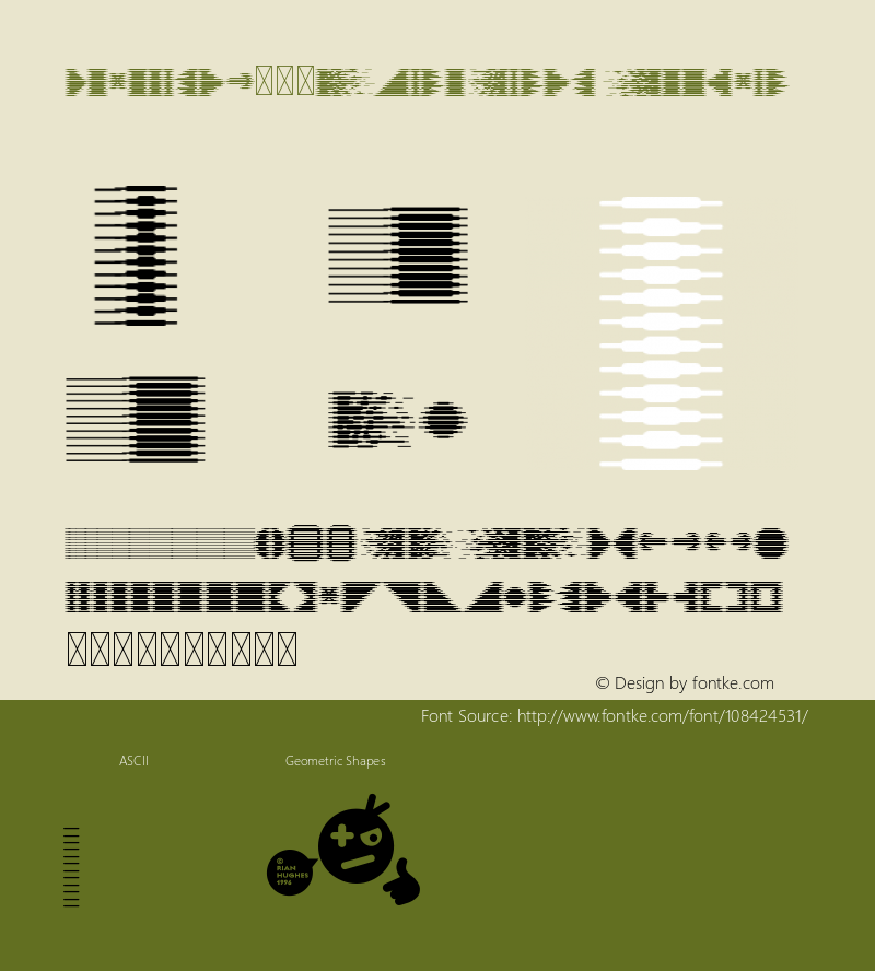 Telecast W95 Spare Parts Version 2.00 Font Sample