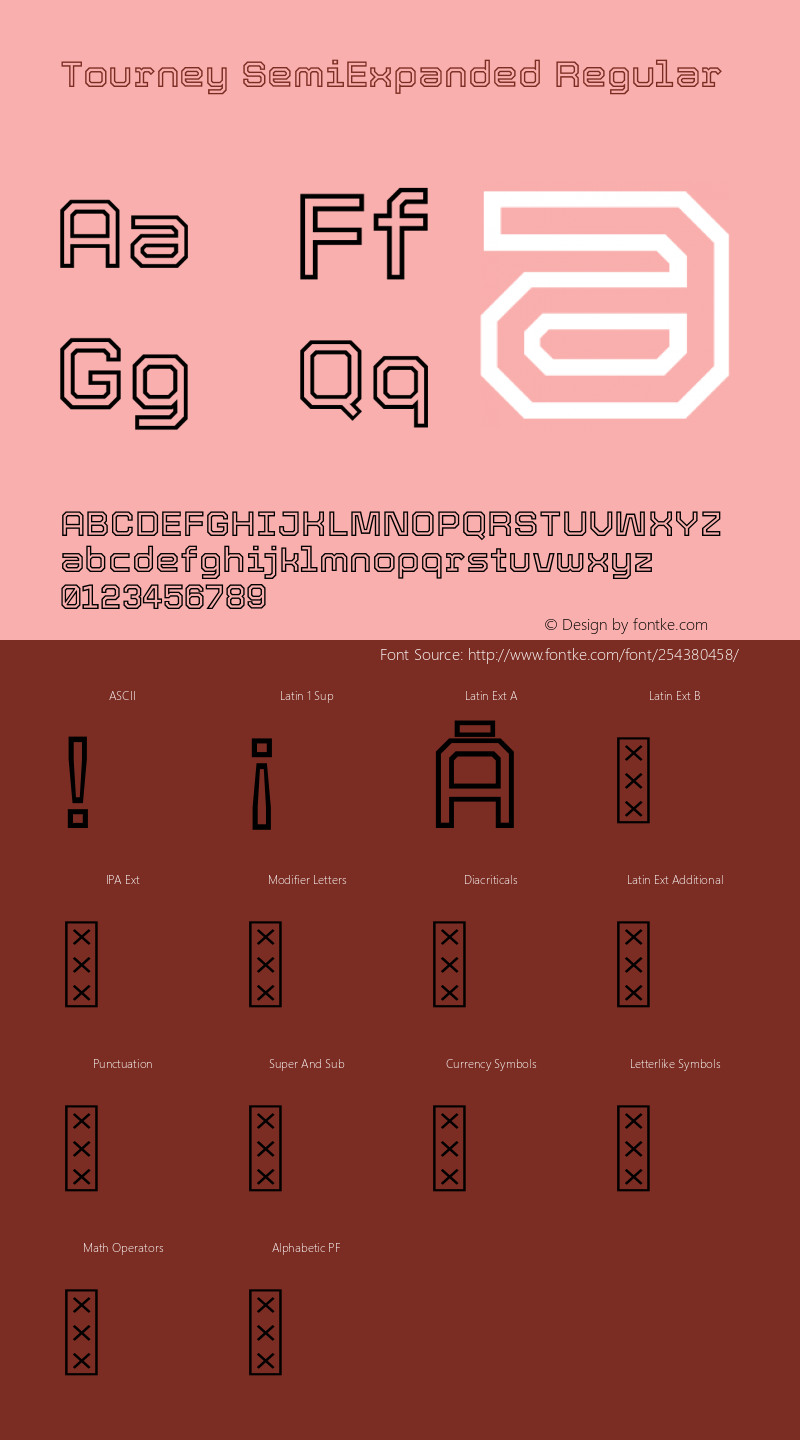 Tourney SemiExpanded Regular Version 1.015图片样张