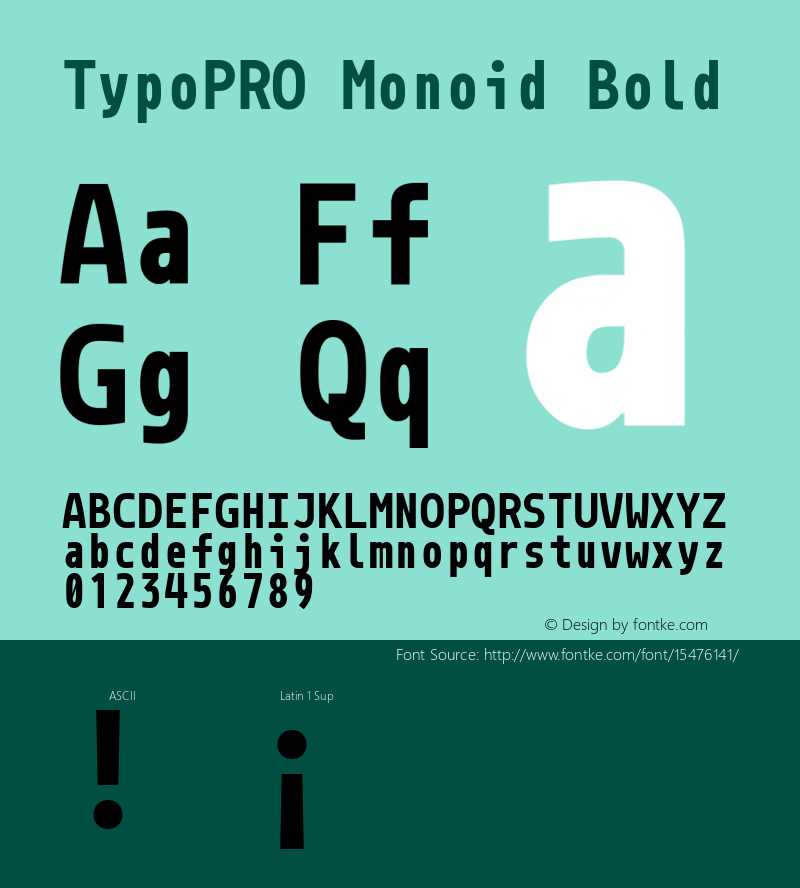 TypoPRO Monoid Bold Version 0.60 Font Sample