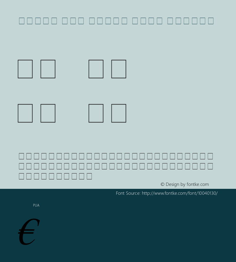 Times New Roman Euro Italic MS core font:V2.00 Font Sample