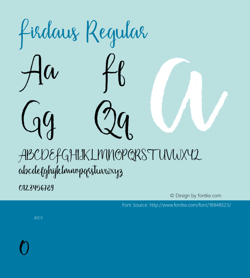 Firdaus Regular Version 1.000 Font Sample