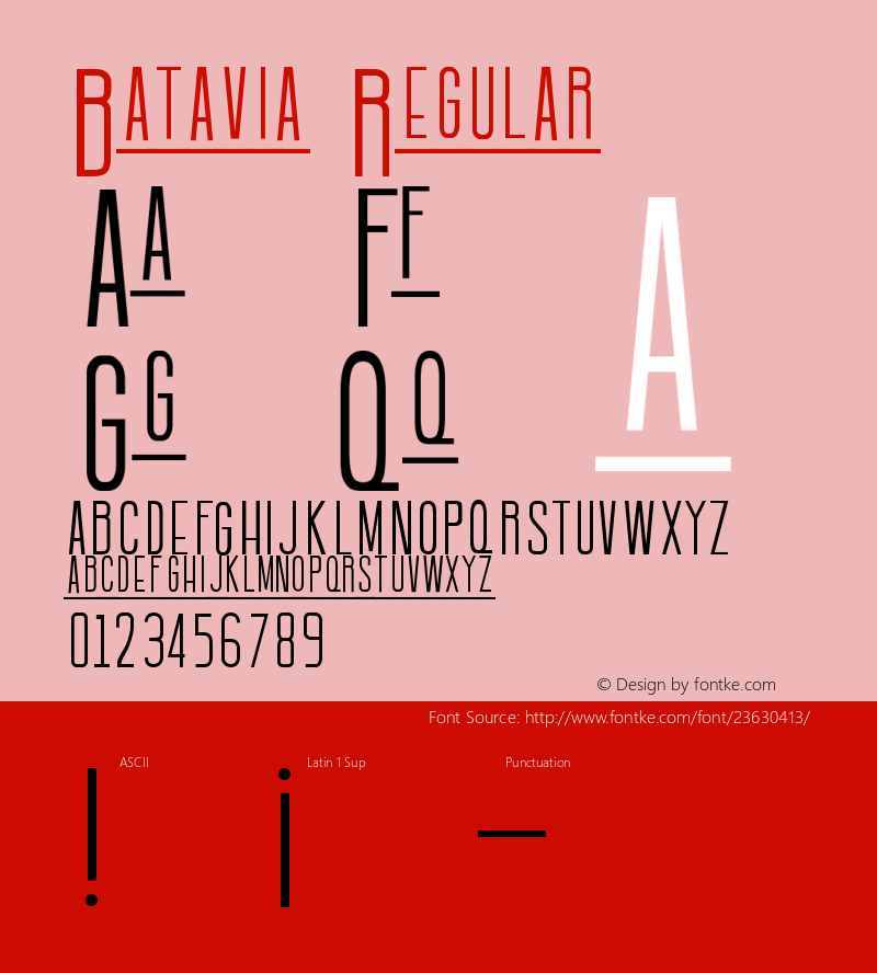 Batavia Regular Version 1.002;PS 001.002;hotconv 1.0.88;makeotf.lib2.5.64775 Font Sample