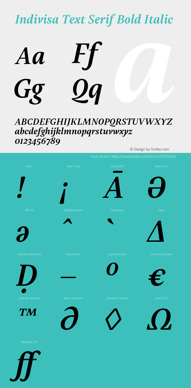 Indivisa Text Serif Light Bold Italic Version 0.005;PS 0.5;hotconv 1.0.88;makeotf.lib2.5.647800图片样张