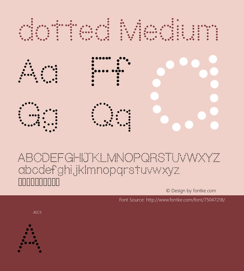 dotted Version 001.000 Font Sample