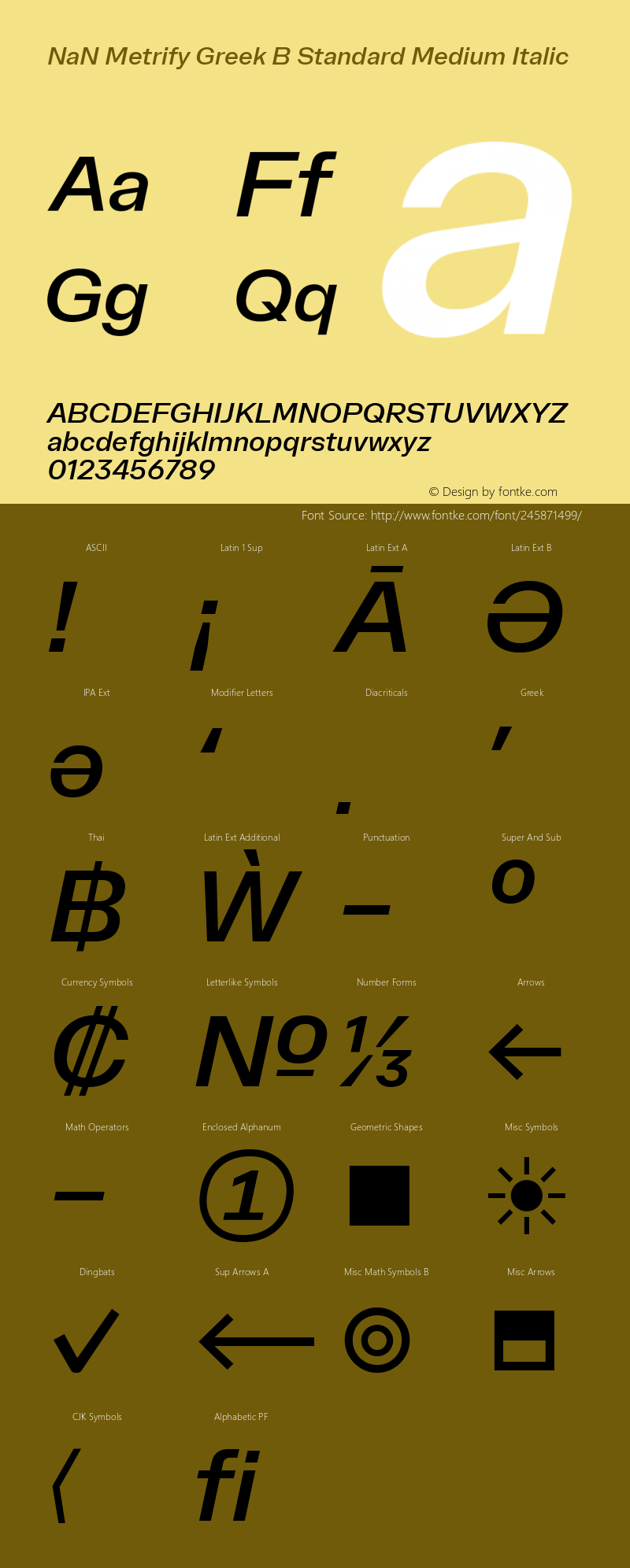 NaN Metrify Greek B Standard Medium Italic Version 1.500; ttfautohint (v1.8.4)图片样张