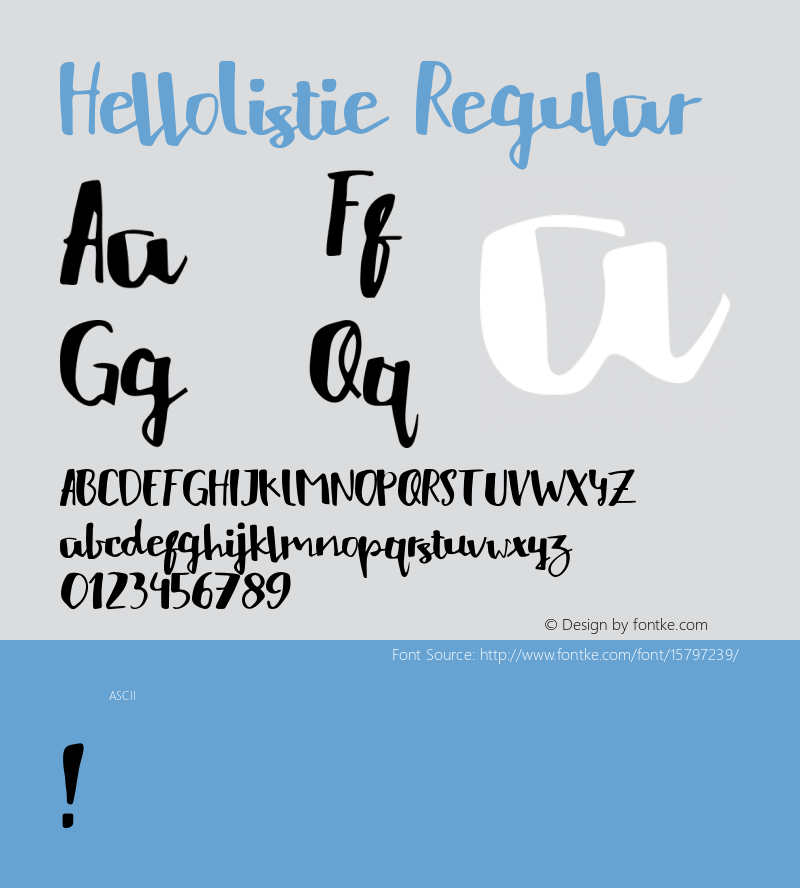 HelloListie Regular 1.000 Font Sample