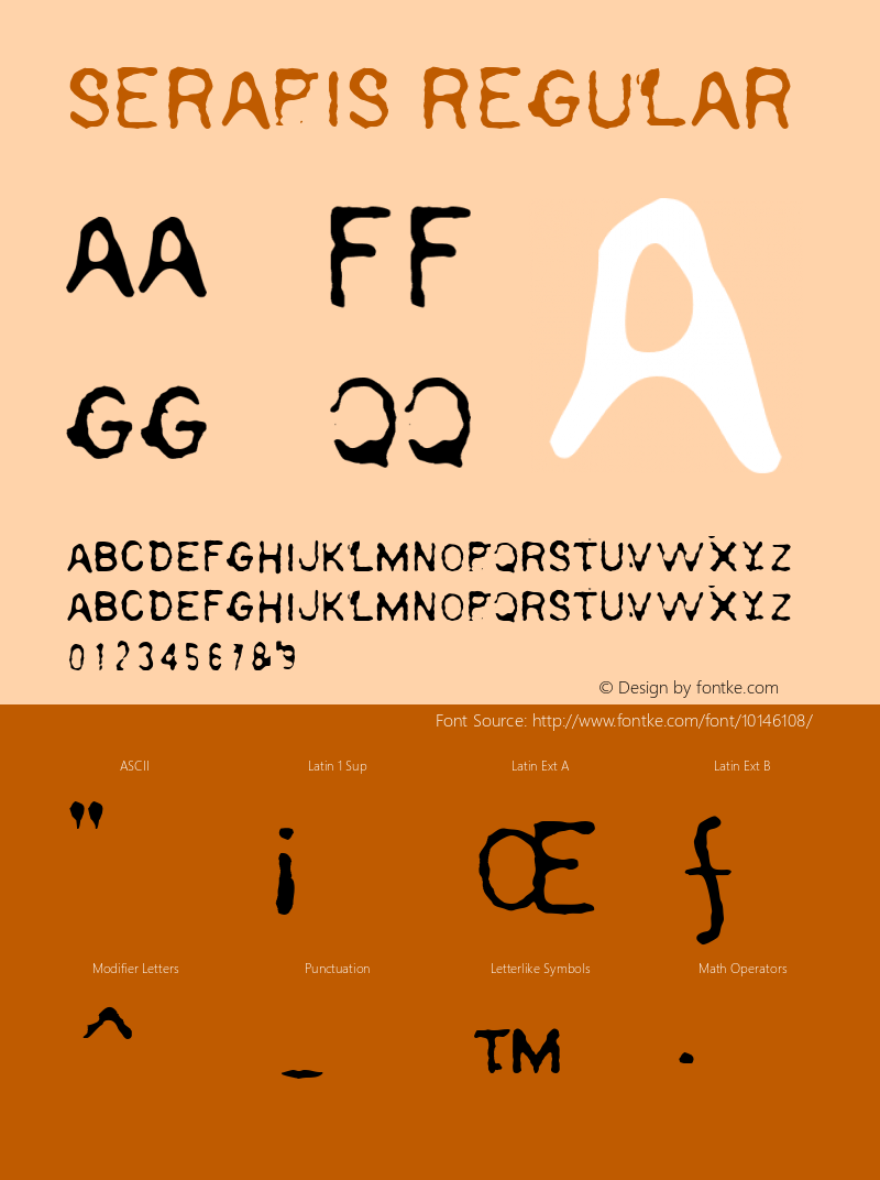 Serapis Regular Version 001.000 Font Sample