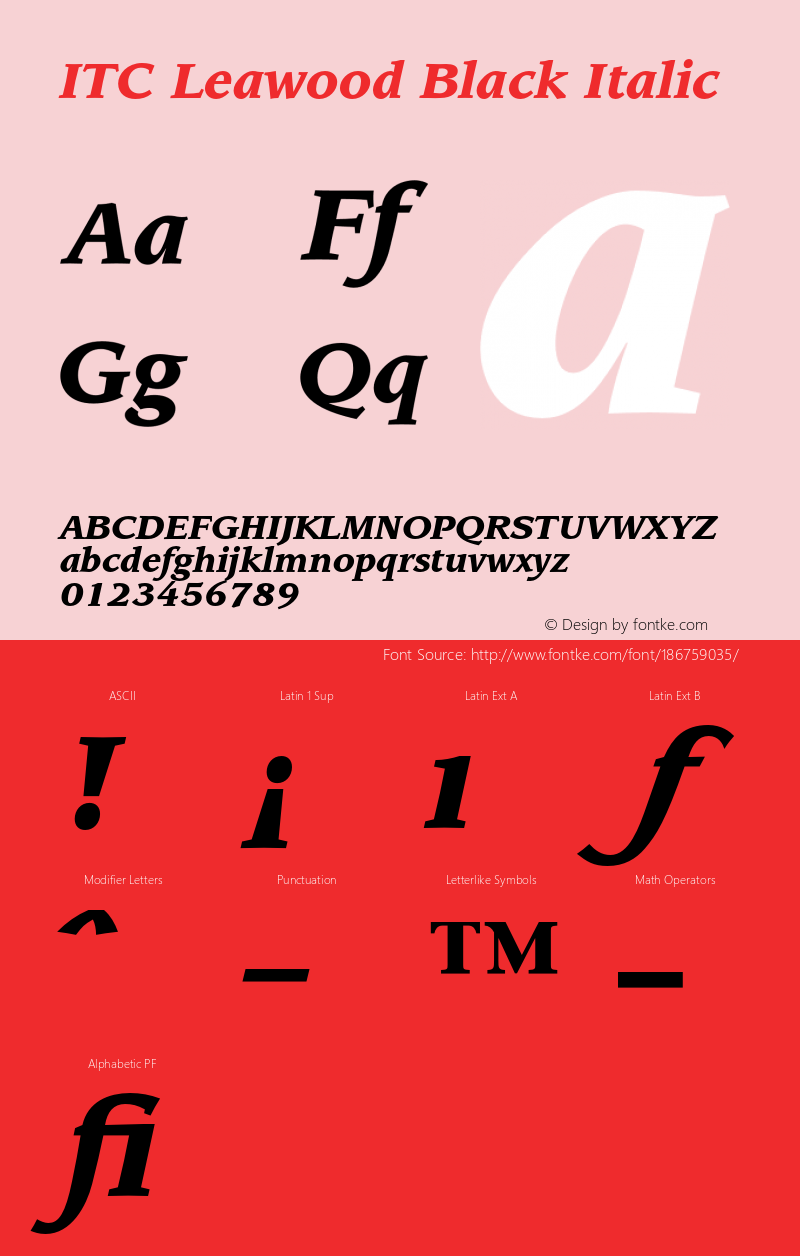 Leawood-BlackItalic 001.000图片样张