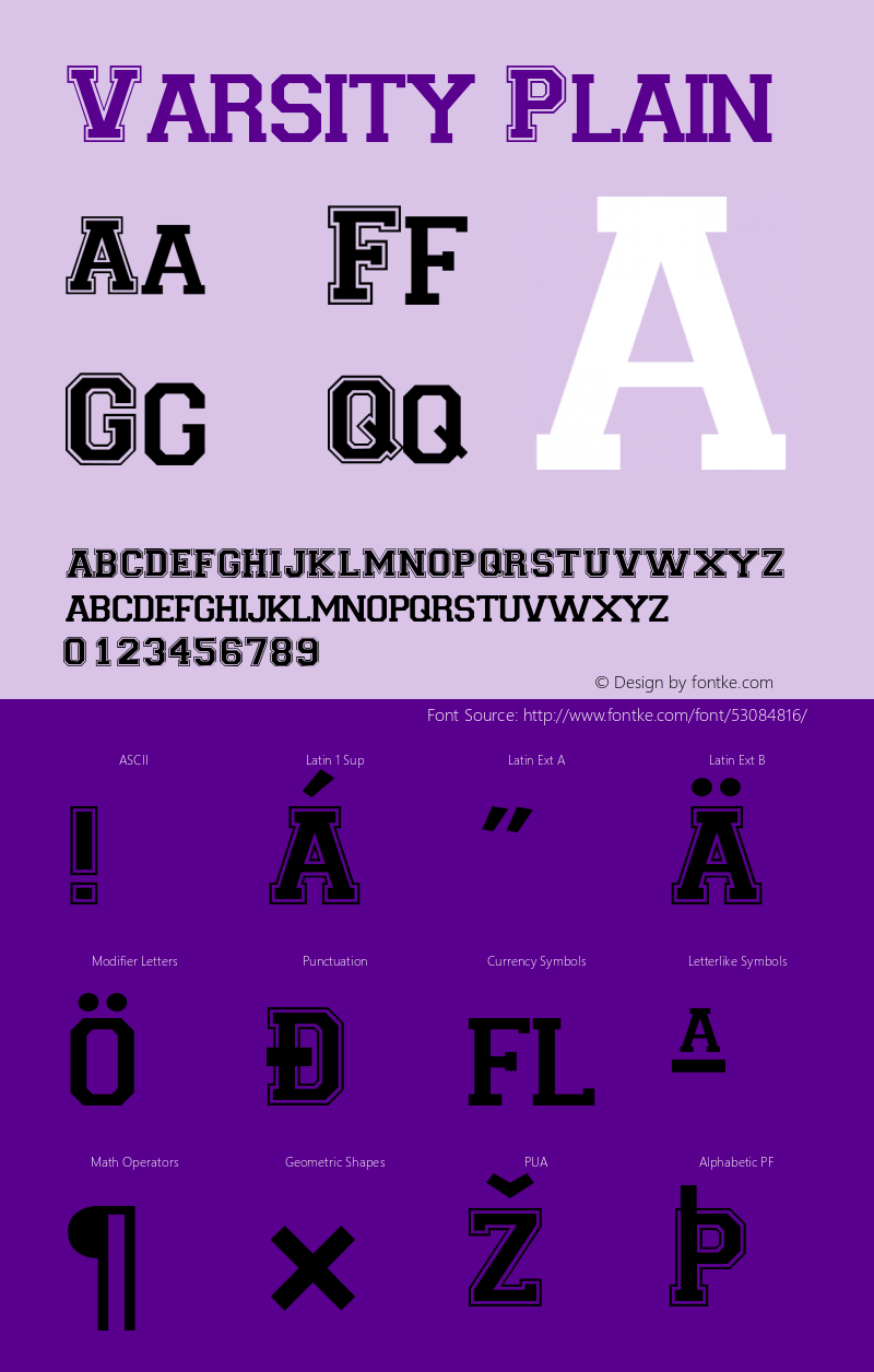 Varsity-Plain Altsys Fontographer 3.3-J99.4.5 {DfLp-URBC-66E7-7FBL-FXFA} Font Sample