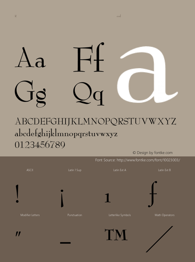 ReedFont Regular Converted from C:\1D\REEDFONT.TF1 by ALLTYPE Font Sample