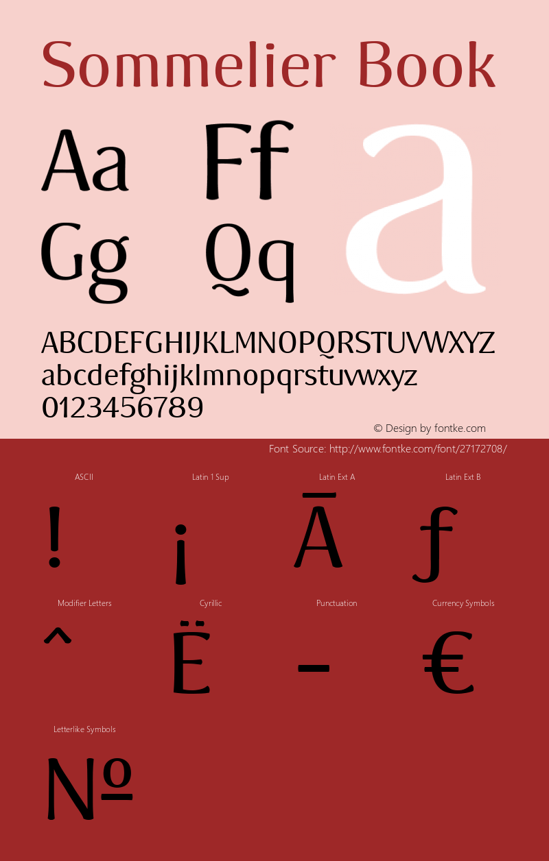 Sommelier Version 1.000 Font Sample