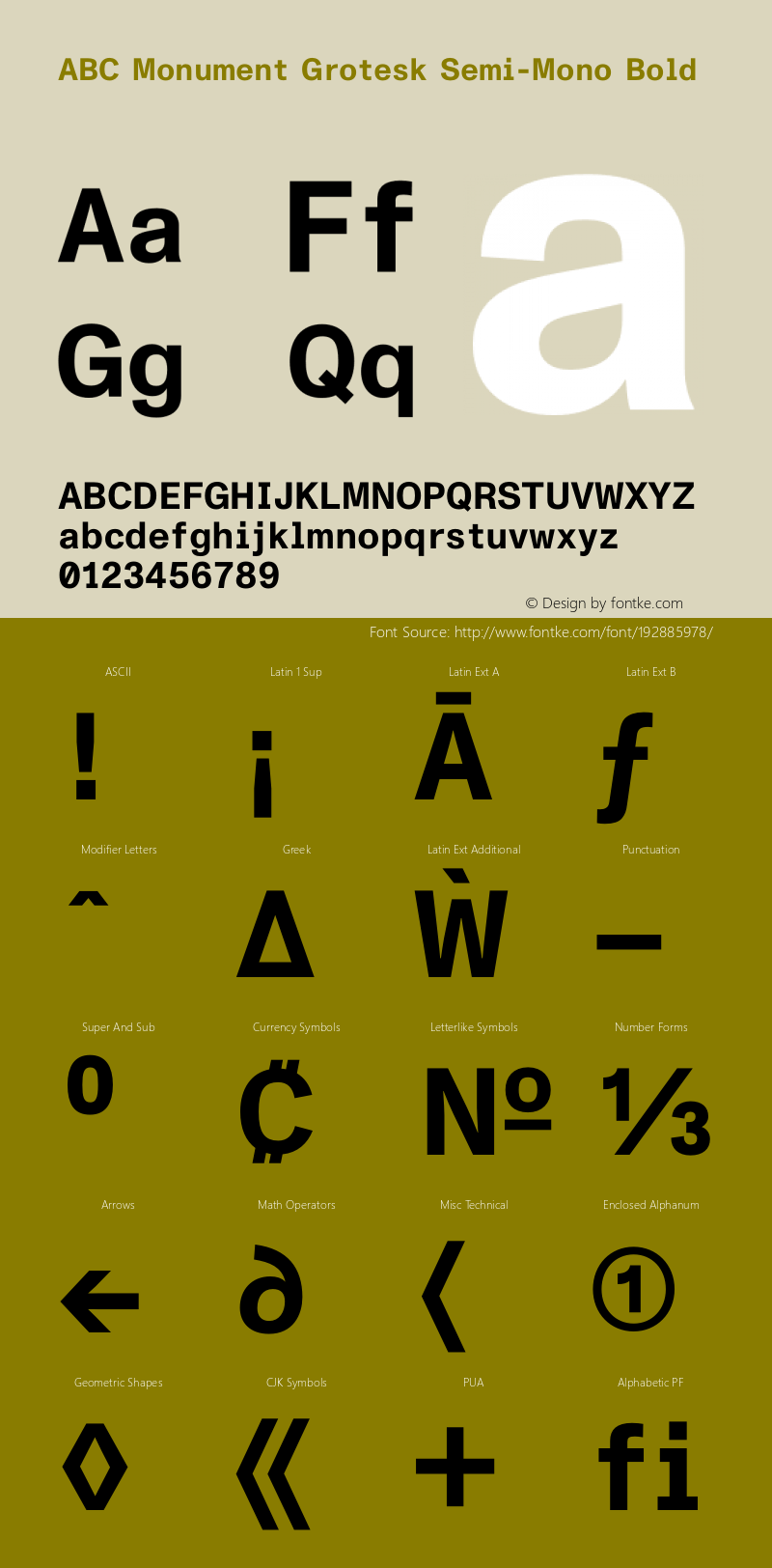 ABC Monument Grotesk Semi-Mono Bold Version 2.002 | web-otf图片样张