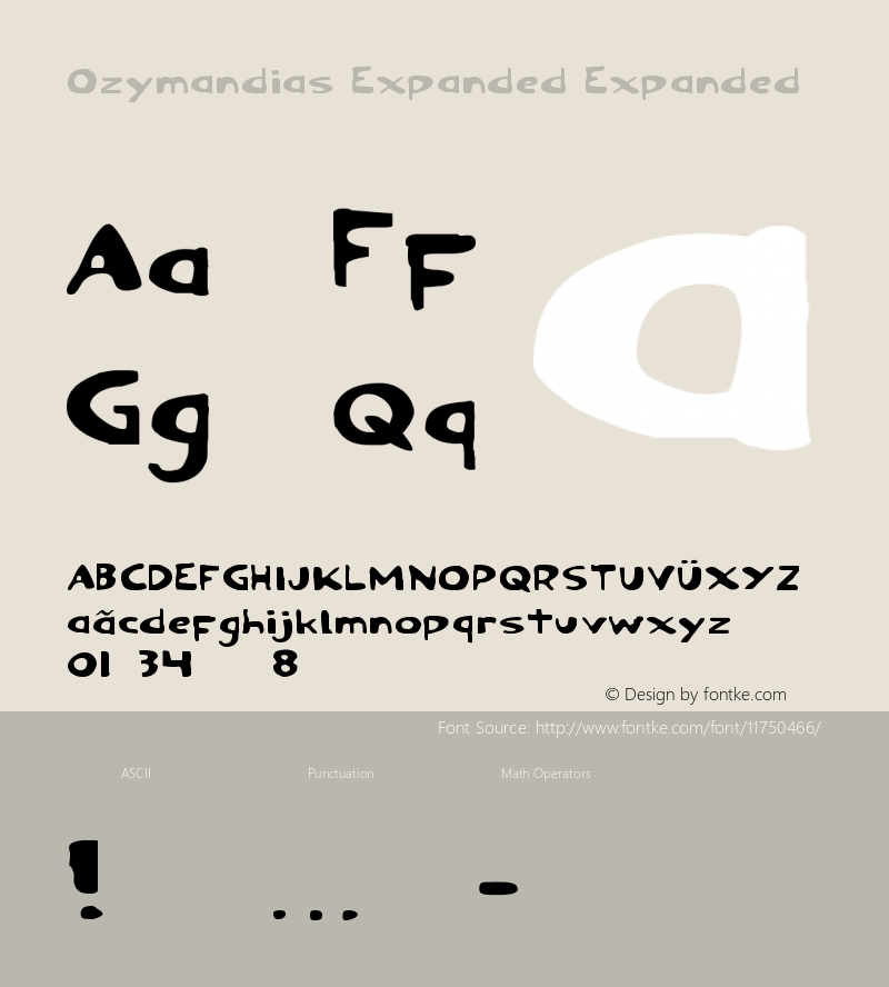 Ozymandias Expanded Expanded Version 2 Font Sample