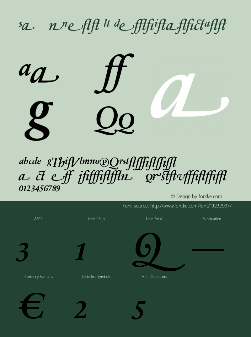 SabonNext LT Demi Italic Alternate Version 001.000 Font Sample