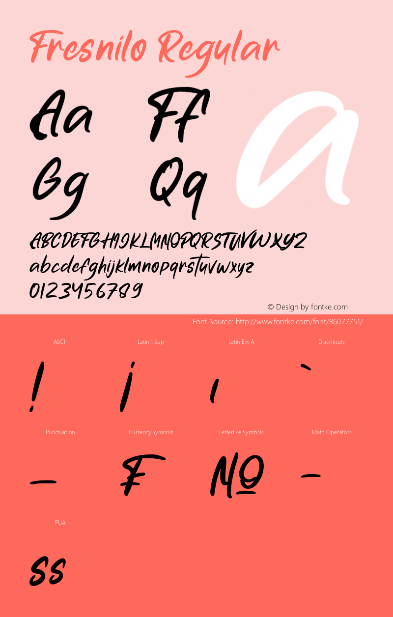 Fresnilo Version 1.00;November 30, 2020;FontCreator 12.0.0.2547 64-bit Font Sample