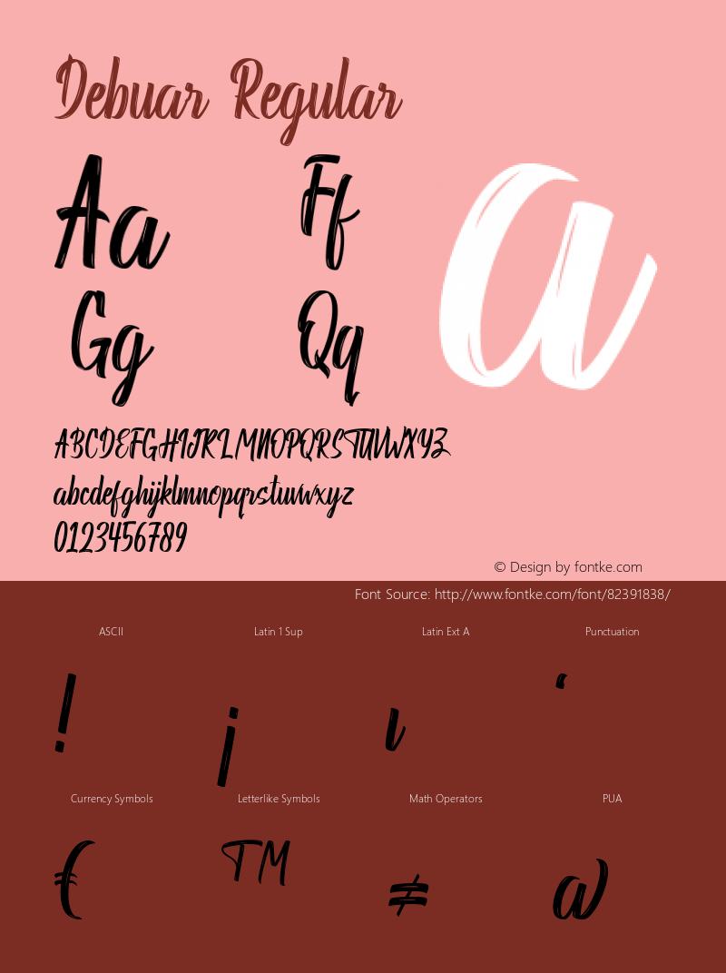 Debuar Version 1.00;October 29, 2020;FontCreator 13.0.0.2683 64-bit Font Sample