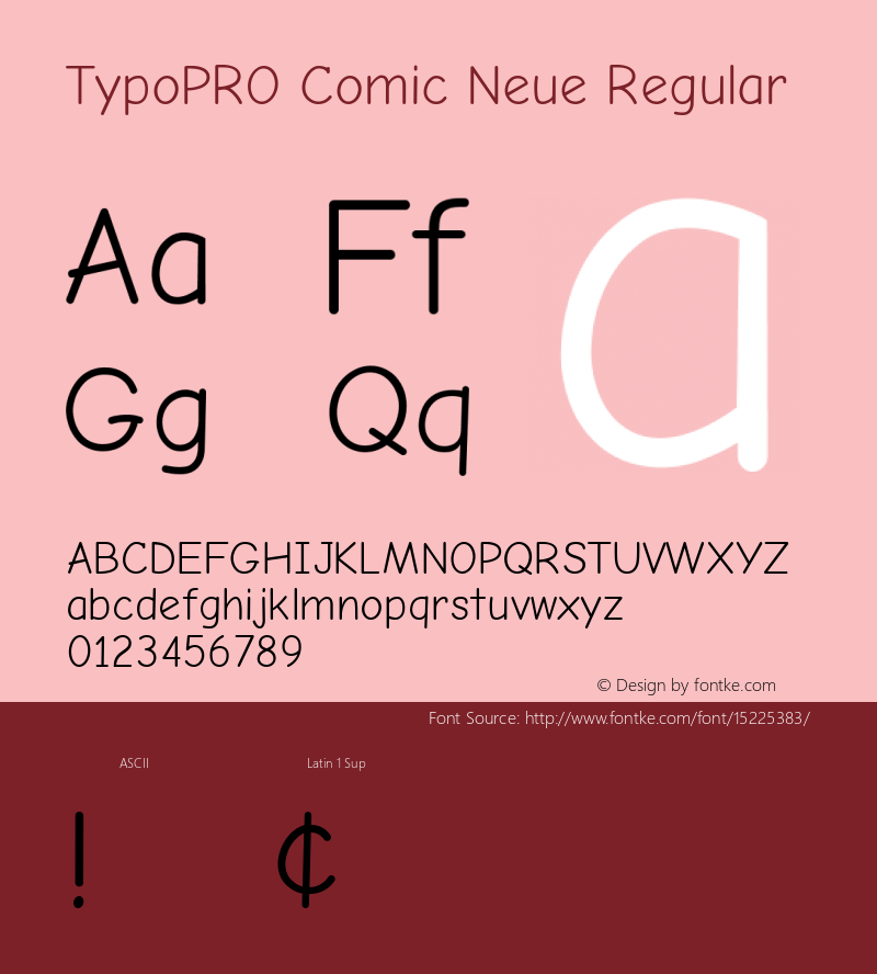 TypoPRO Comic Neue Regular Version 1.000 Font Sample