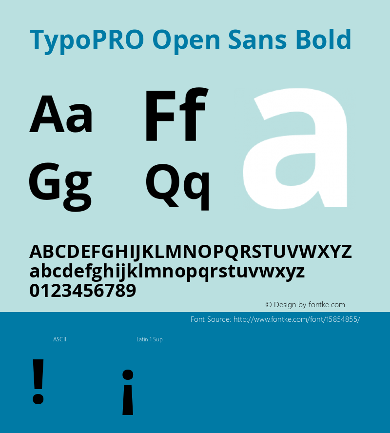 TypoPRO Open Sans Bold Version 1.10 Font Sample