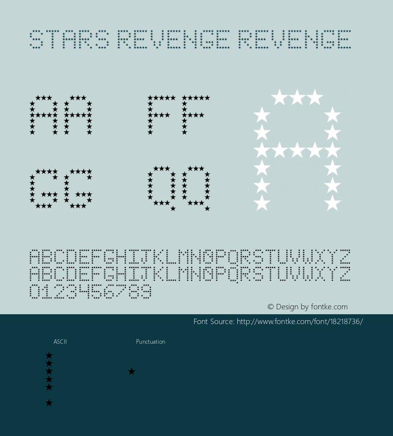 Stars Revenge Revenge Version 1.0 Font Sample